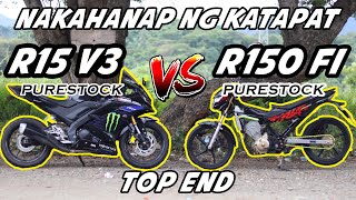 NAKAHANAP NG KATAPAT! | R15v3 vs Raider150fi | PURESTOCK CATEGORY | TOP END