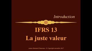 Ifrs 13 - La Juste Valeur