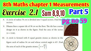 8th std Maths-chapter 2 Measurements-part 5- Exercise 2.1- sum 8 to 10(pg no 59)
