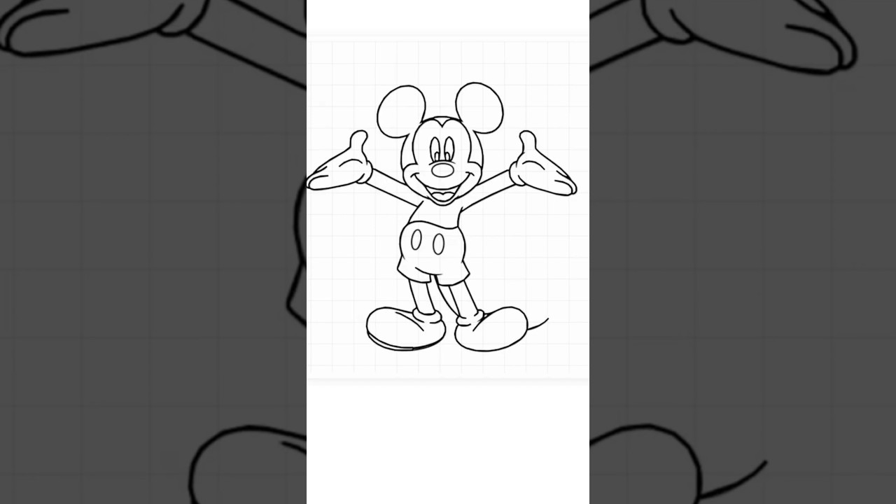 How to Draw Mickey Mouse | Easy Step-by-Step Cartoon Drawing Tutorial for Kids & Beginners