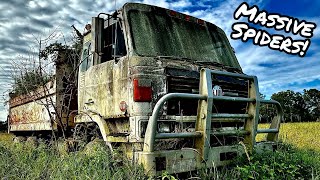 Will it START? Old Dump Truck SITTING for YEARS Completely Overtaken by NATURE! screenshot 5