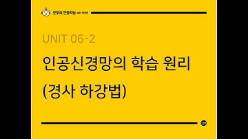 [모두의 인공지능 with 파이썬] UNIT 06-2 인공신경망의 학습 원리 (경사 하강법)