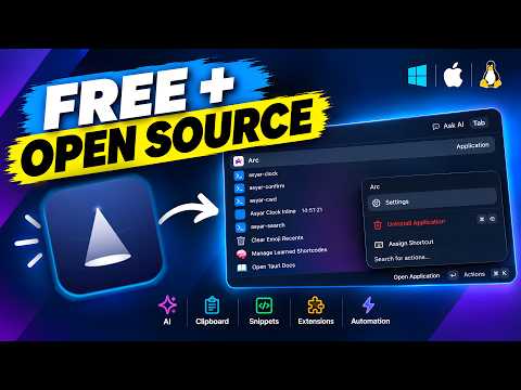 Raycast, But FREE and Open Source?! Linux, Windows & macOS