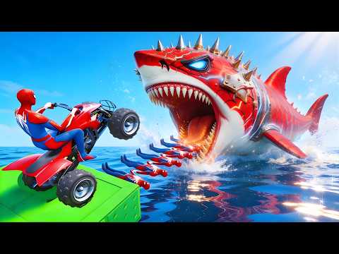 SPIDER MAN Wins The Legendary MARIO vs Roblox Racing Championship l GTA 5 Superheroes Battle Games