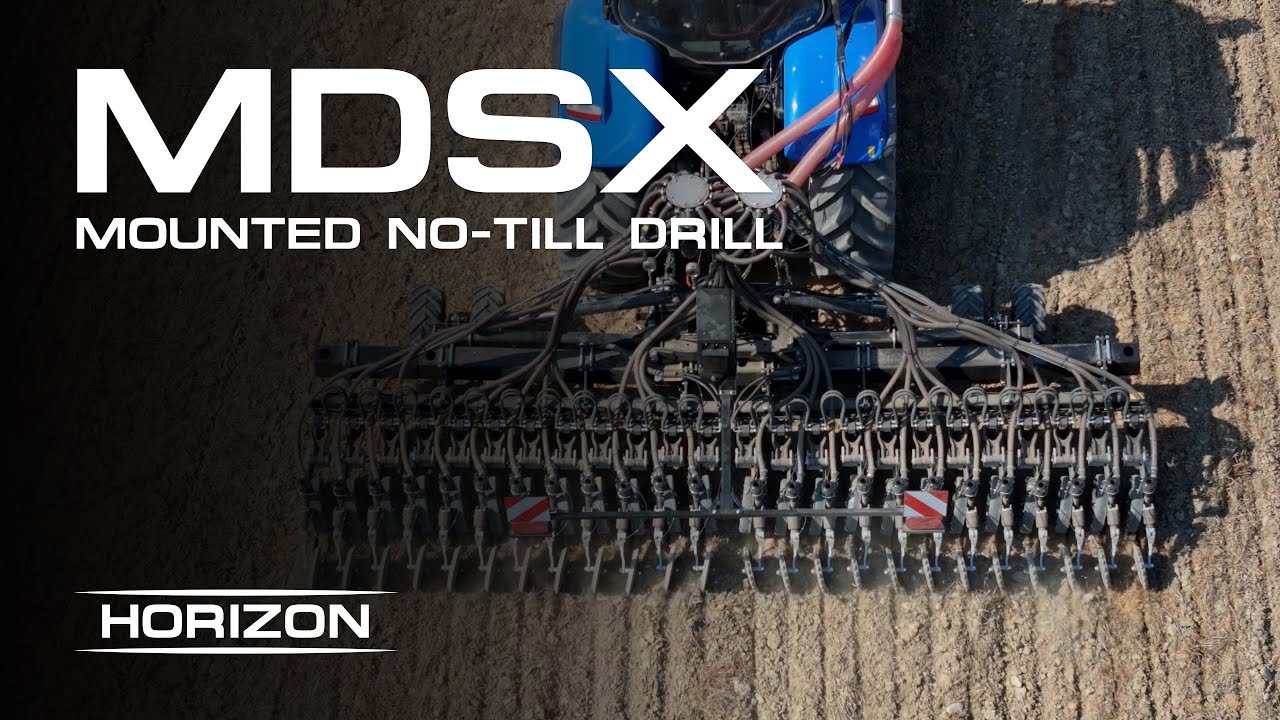MDSX Mounted No-Till Drill in Very Dry Conditions