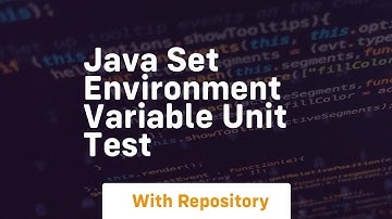 java set environment variable unit test