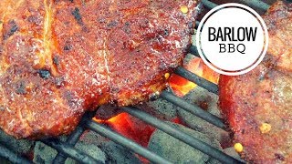 Today we're using the reverse sear method to do some smoked pork
steaks on weber kettle grill slow n sear. we also up apples and oni...