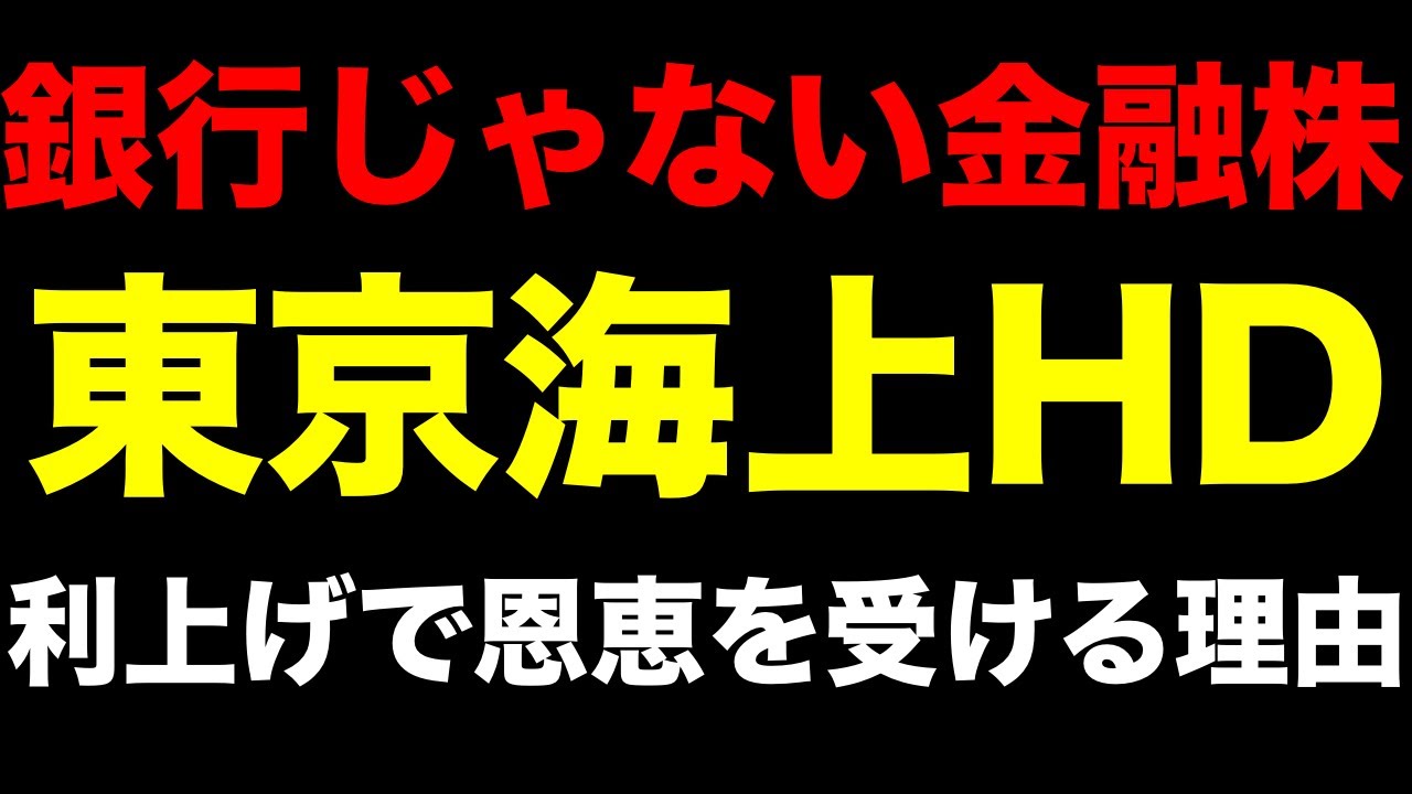 【東京海上HD】銀行じゃない金融株が、日銀利上げで最も恩恵を受ける本当の理由