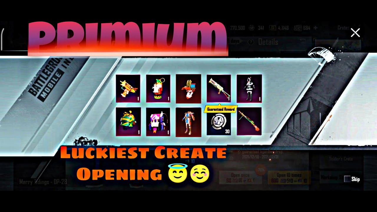 BGMI Luckiest create Opening