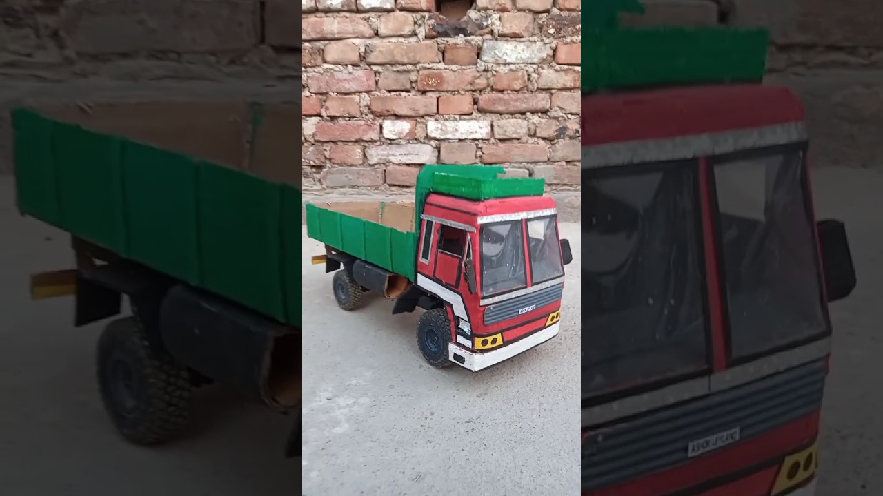 homemade truck with cardboard 