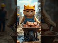 Miu Miu Cat 🐈 working construction sites #cat #funny #construction #catvideos #shorts #cathouse