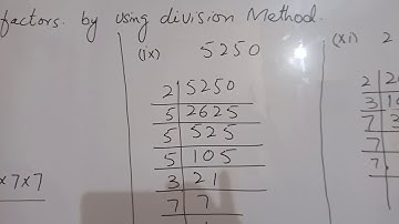 Math6 Unit#3 ( Prime factors by Division method)