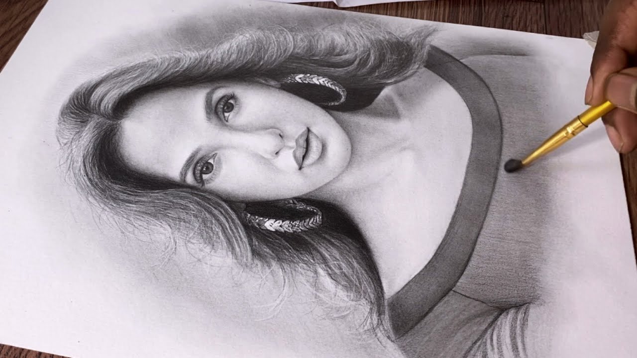 Nora Fatehi 🔥  Freehand Drawing tutorial | Ep 3 (Hair & Cloth Shading)