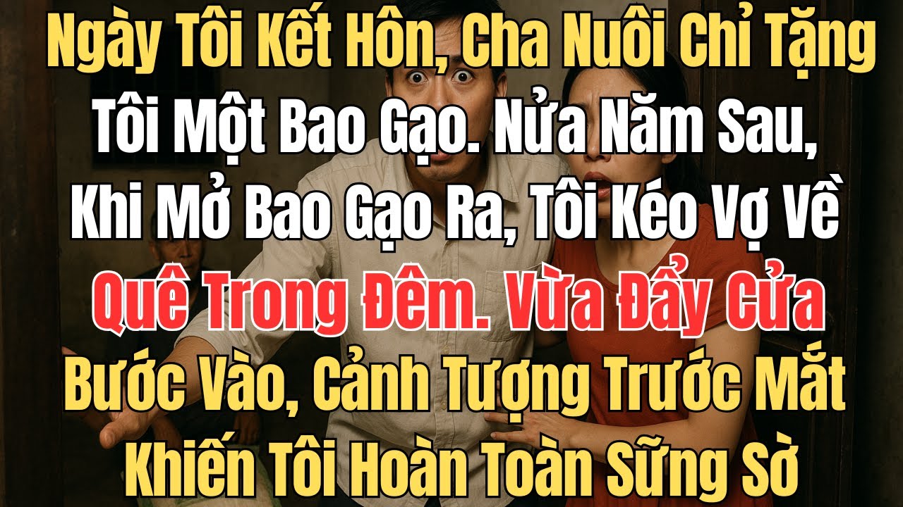 Ngày tôi kết hôn, cha dượng chỉ tặng tôi một bao gạo  1 tháng sau, khi mở bao gạo ra, tôi kéo vợ về