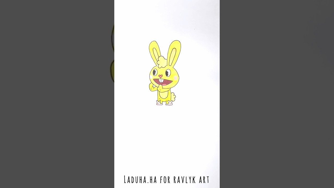 🐰 Объятия из Happy Tree Friends 🌈 Рисунок кролика 🎨 