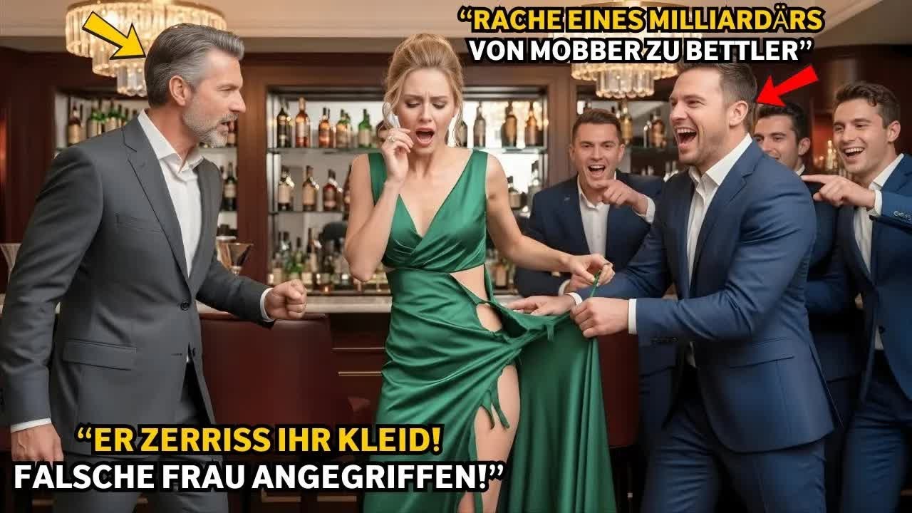 Mobber zerrissen ihr Kleid – bis ihr Milliardär Ehemann kam und Rache nahm!