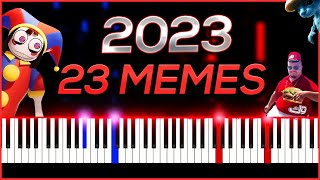 2023 in 23 MEMES  PIANO TUTORIAL