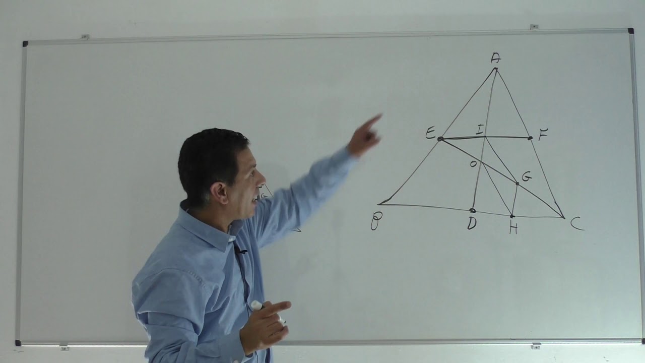 גיאומטריה -נקודת מפגש תיכונים וקטע אמצעים במשולש-5 יחידות כיתה י