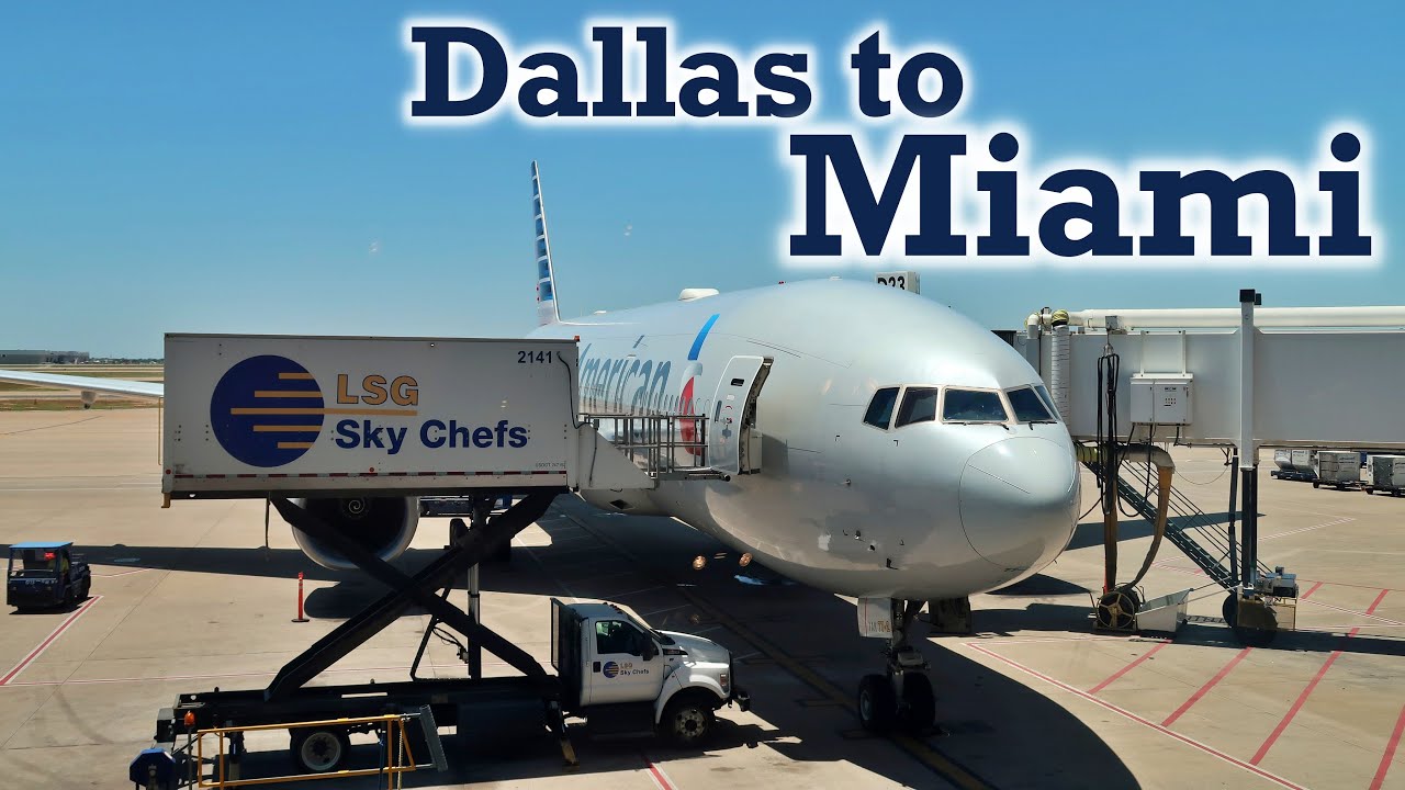 Full Flight: American Airlines B777-200 Dallas to Miami (DFW-MIA)