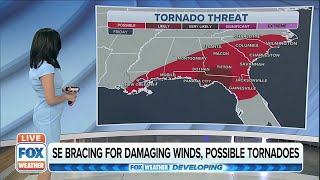 Tornado, Damaging Wind, Flash Flood Threat For Southeast