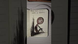day 1 of mini drawings..#SomePainDoesntNeedAReason #depressionawareness#alonebutstrong#innerjourney.