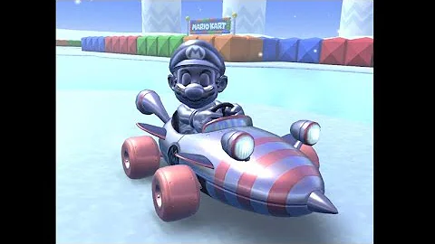 Mario Kart Tour: Metal Mario Gameplay (#9) - SNES Vanilla Lake 1R
