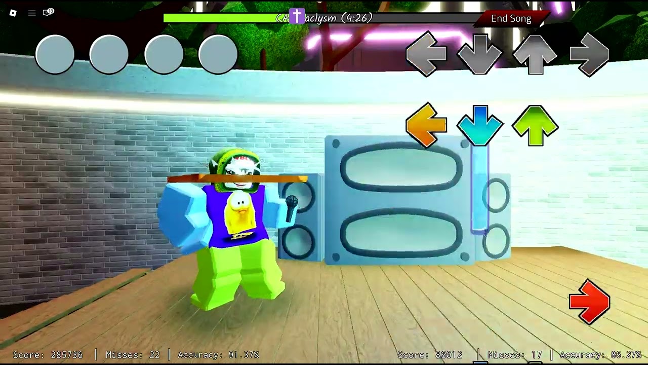 Cataclysm (Gorefield) Me VS Random User [Left again.] | Basically FNF: Remix - Roblox