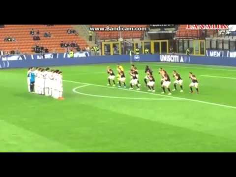 AC Milan vs Carpi - AC Milan Players Bizarrely Haka Dance (Serie A 2016)
