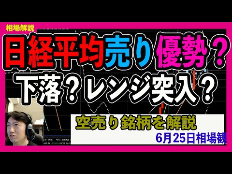 【日経平均売り優勢？】20日移動平均線を大きく割り、トレンドの転換点になるか？〈空売り銘柄解説〉