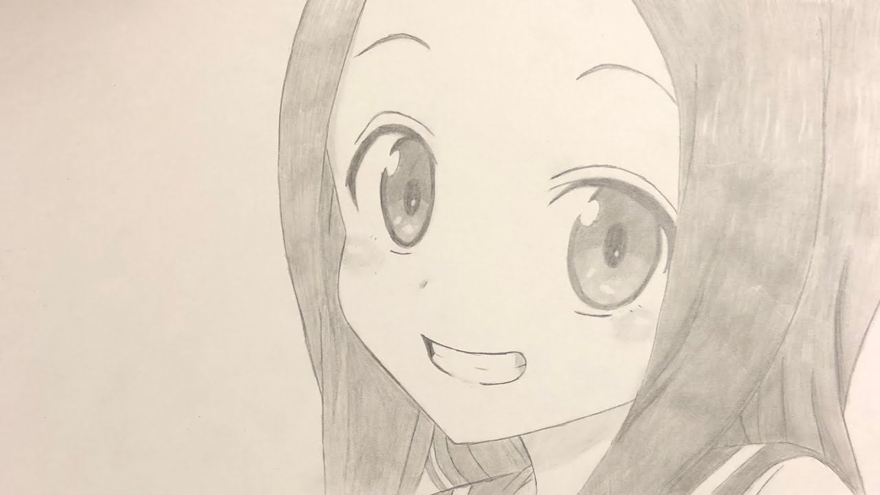 からかい上手の高木さん 高木さんを60分で描いてみた Youtube