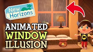 Animal Crossing New Horizons: SECRET WINDOW ILLUSION (How To Design Animated Window in ACNH 2.0)