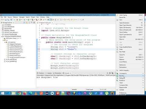Anagram Checking in Java Understanding the Code - YouTube