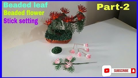 How to make seed beads krishnachura tree setting || Easy tutorial Part-2 || Rowshan Ara Handicrafts