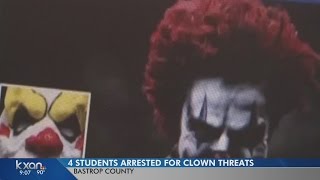 Four arrested in connection to clown threats against Bastrop schools