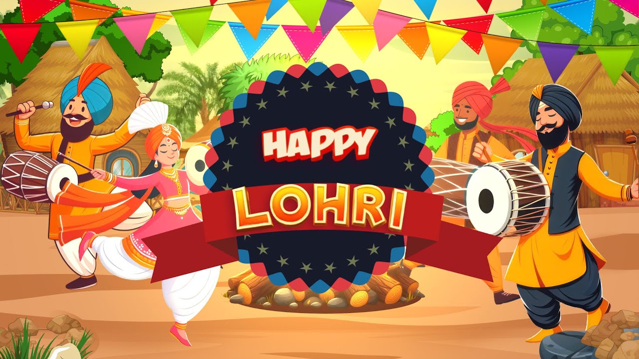 Lohri festival greetings 2024 | Happy Lohri motion graphics , Lohri ...
