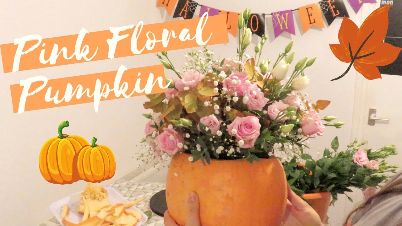 DIY Flower Pumpkin Arrangement