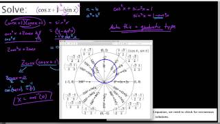 HPC 3.5.7,  Solving trig equations by making into a quadratic type