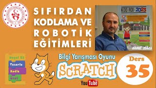 DERS 35 | Scratch (Bilgi Yarışması Oyunu) | Sıfırdan Kodlama ve Robotik Eğitimleri screenshot 4