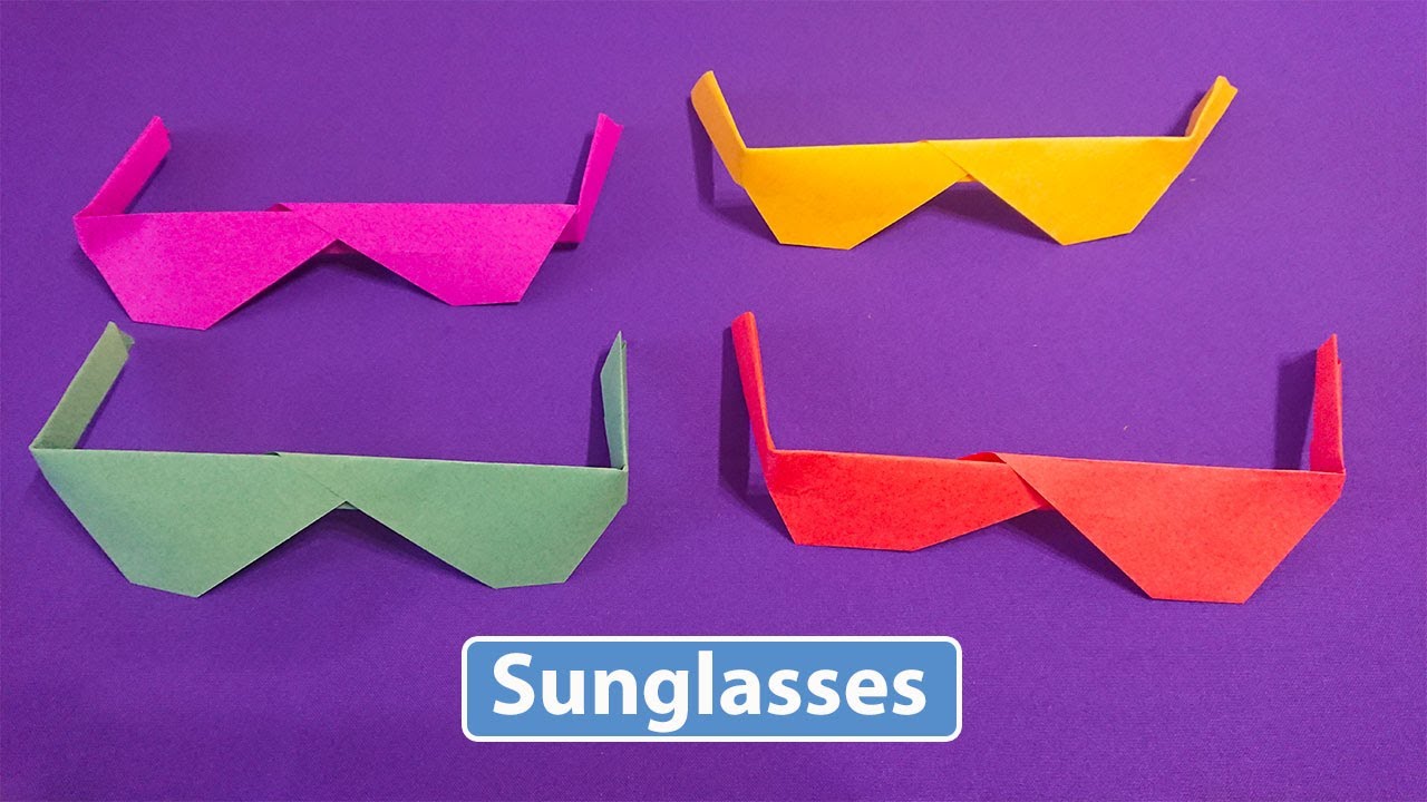 Оригами очки Как сделать очки из бумаги Origami glasses How to make