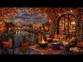Outdoor Café Jazz Ambience 🍂 Autumn in Rome ~ Relaxing Jazz Instrumental for Study &amp; Focus