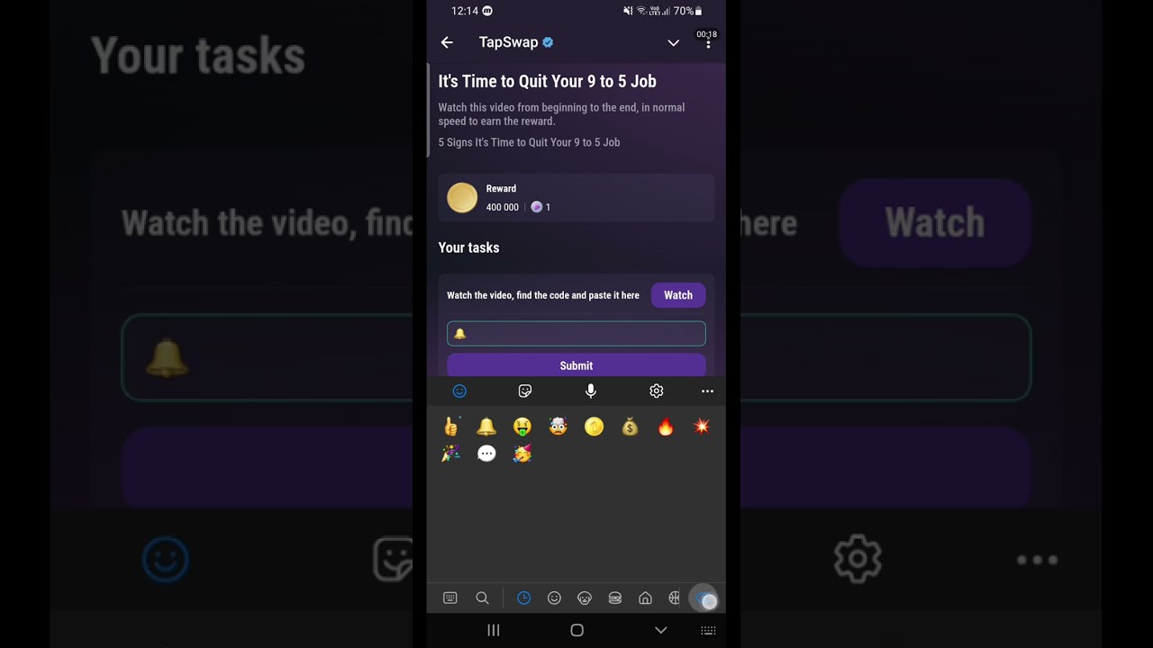 It's Time to Quit Your 9 to 5 Job TapSwap code