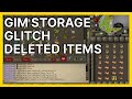 Gim storage glitch deleted items purpp  osrs highlights