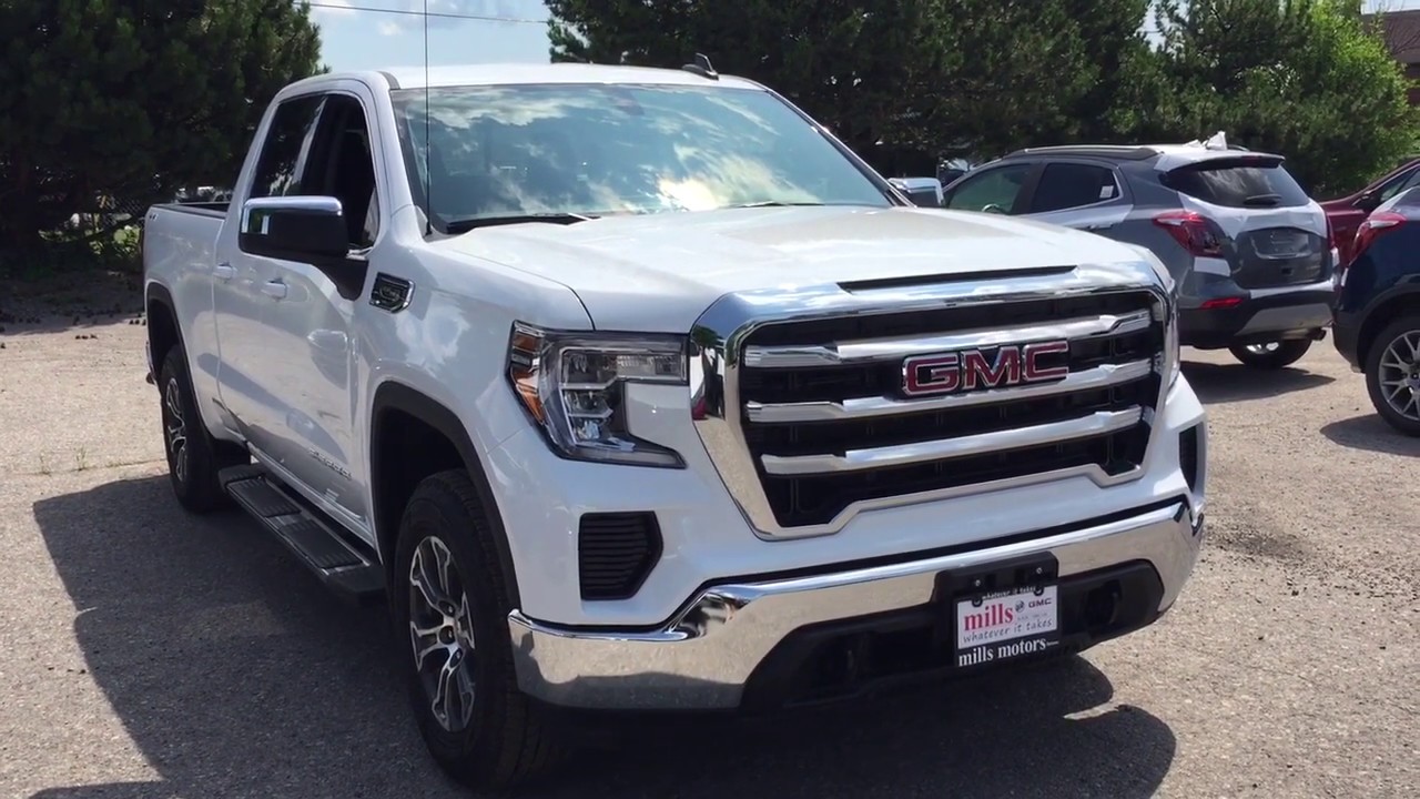 2019 GMC Sierra 1500 4WD Double Cab SLE Power Tailgate 5 3L White 