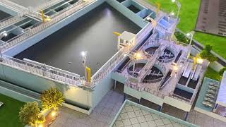 Sewage Treatment Plants 42 Mld Plant Model With Light Bareilly Ad