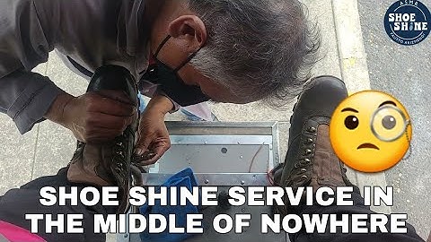 👀 👂😴 S5E104 Shoe shine service in the middle of nowhere #ASMR #shoeshine #faustoarizmendi