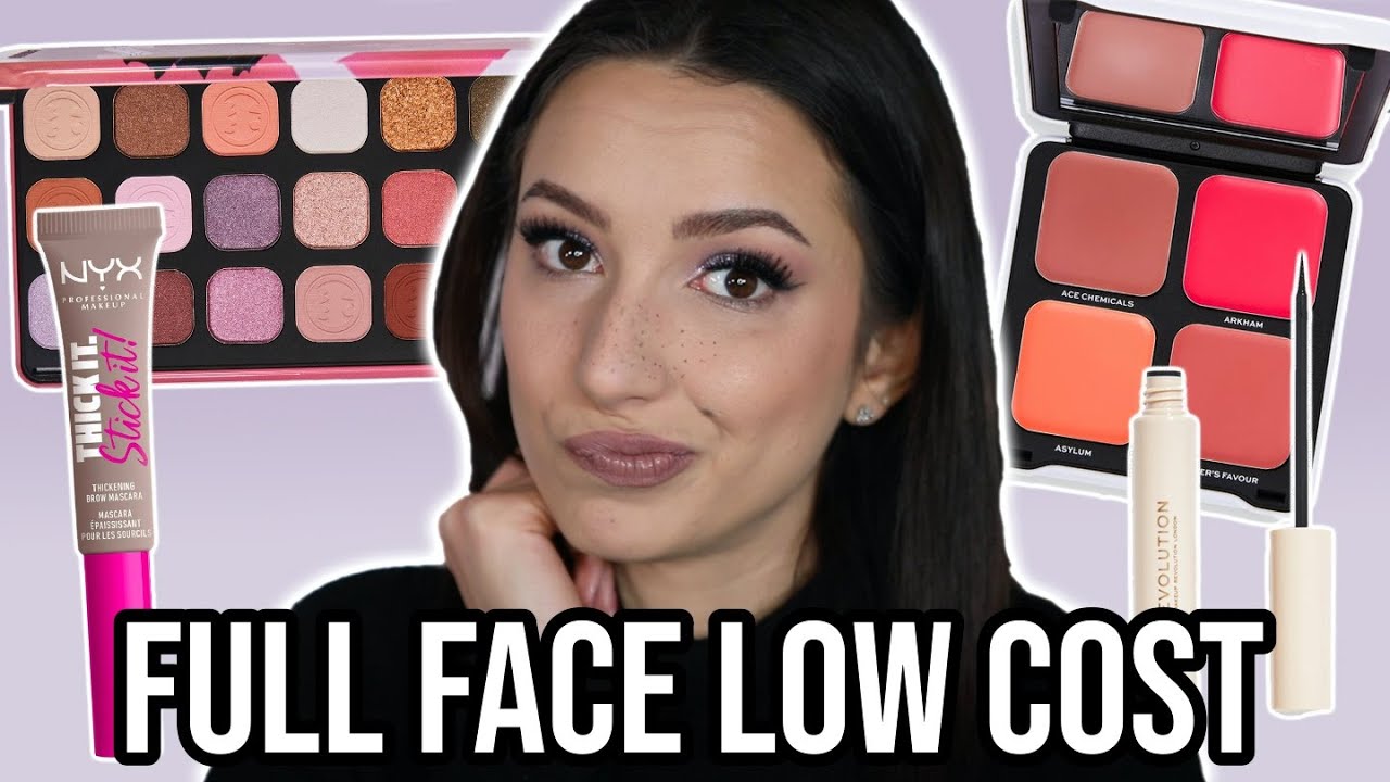 FULL FACE LOW COST💰💰 Makeup Revolution, Nyx, Corazona Beauty - YouTube