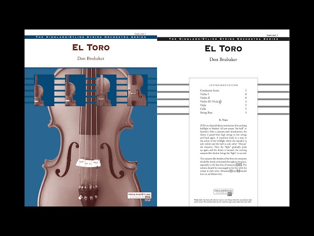 El Toro, By Don Brubaker – Score u0026 Sound class=