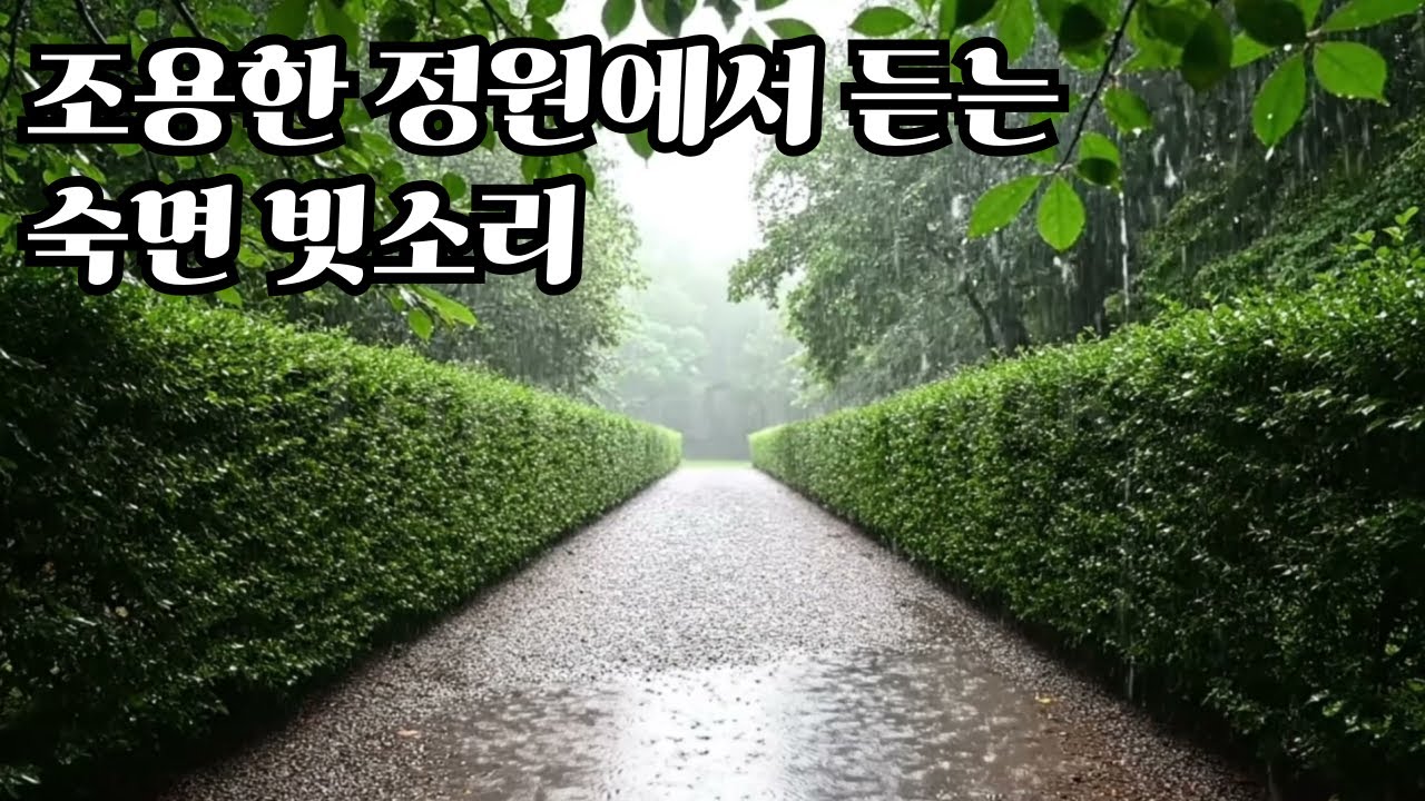 조용한 정원에서 듣는 숙면 빗소리 #ASMR #rain #rainsounds