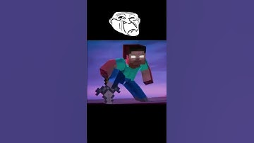 Minecraft Herobrine vs Steve edit || @SquaredMediaYT #shorts #trollface #minecraft