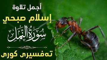 أجمل تلاوة القارئ #إسلام_صبحى ، سورة النمل ، بە تەفسیری کوردی Islam Subhi